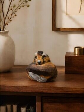 Vintage BOEHM "Beavers in the Round" Hand Painted Porcelain